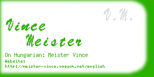 vince meister business card